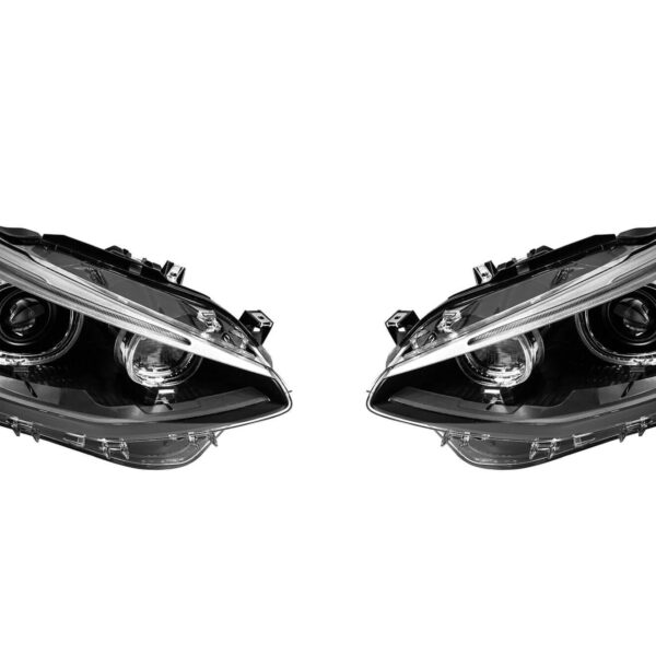 Комплект тунинг LED фарове за BMW серия 1 F20, F21 2011-2015, с черна основа, за модела с халогенни фарове