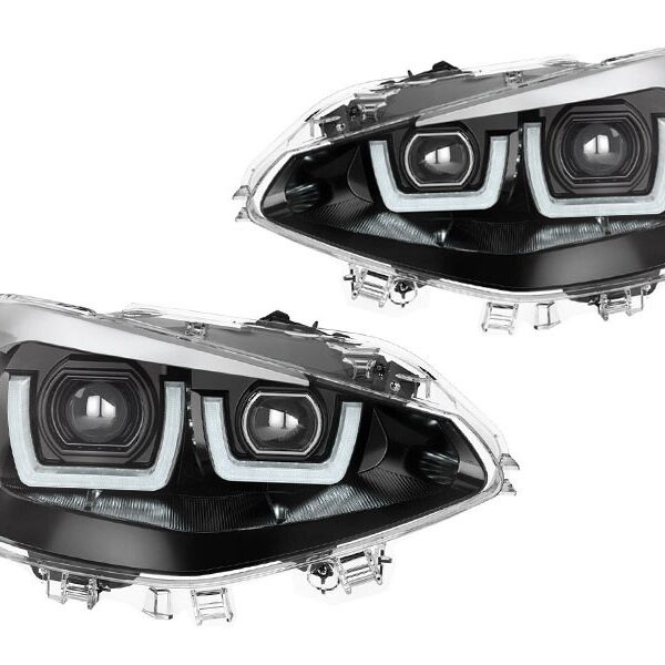 LED фарове Osram за BMW серия 1 F20,F21 2011-2015 с черна основа за модела с халогенни фарове