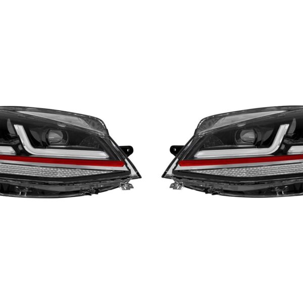 Комплект LED фарове Osram LEDriving GTi Edition за VW Golf 7.5 2017-2020 с черна основа, ляв и десен, за модела с халогенни фарове