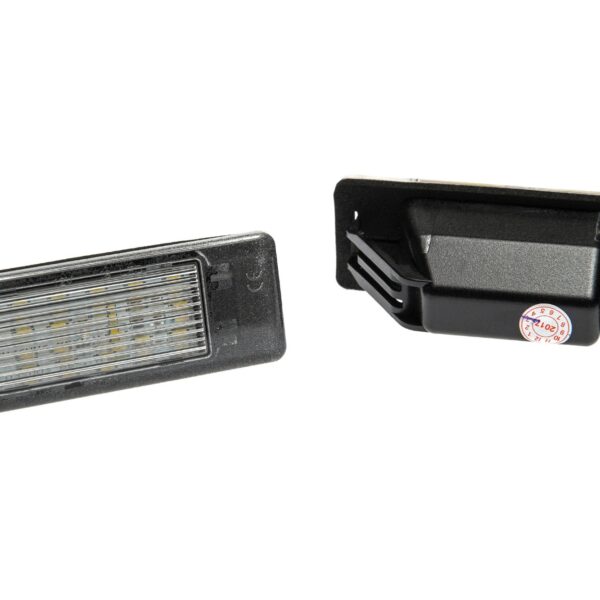 Комплект LED плафони за регистрационен номер на Peugeot, Citroen, ляв и десен