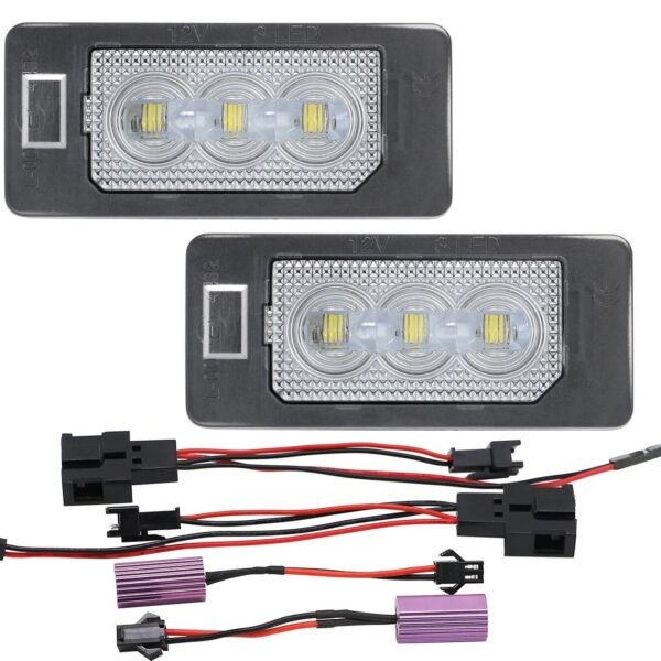 Комлект LED плафони Power за регистрационен номер на Audi A1 2011-2018, A4 седан, комби 2008-2016, A4 Allroad 2010-2016, A5 Coupe, Sportback, S5 Coupe, RS5 Coupe 2010-2016, A6 C7 2011-2018, A7 5D Sportback 2010-2017, Q5 2008-2017, TT Roadster 2007-20