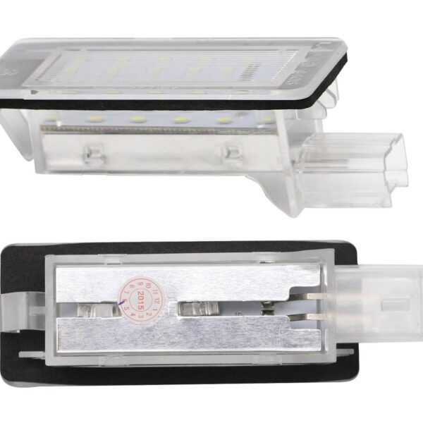 Комлект LED плафони за регистрационен номер на Dacia Duster H79 2010-2017, Lodgy след 2012 година, Logan MCV след 2013 година