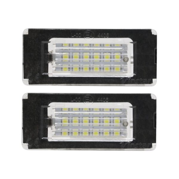 Комплект LED плафони за регистрационен номер на Mini Cooper R56 2007-2013, R57 след 2009 година, R58 и R59 след 2011 година, ляв и десен