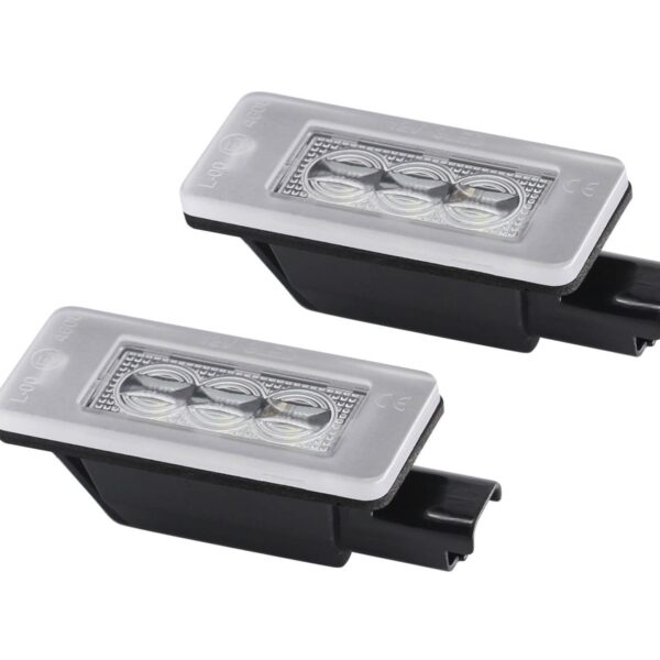 Комплект LED плафони за регистрационен номер на Peugeot 207 CC, 208, 308, 2008, Citroen C4, C5, ляв и десен