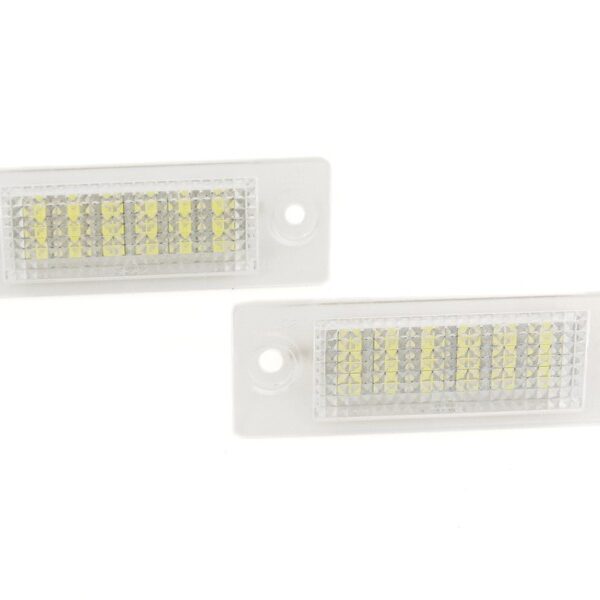 Комплект LED плафони за регистрационен номер за Volkswagen Golf V plus,Passat,Candy,Jetta,Touran,Transporter, Skoda Superb, ляв и десен