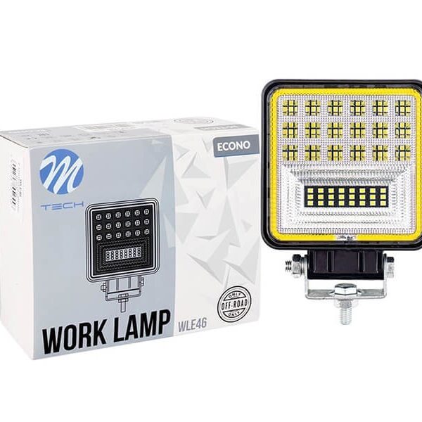 "LED работна лампа M-tech 4"" с 42 SMD диода 10-32V DC, 42W, 6500K, 2880lm, 108x108x47mm, 1 брой"
