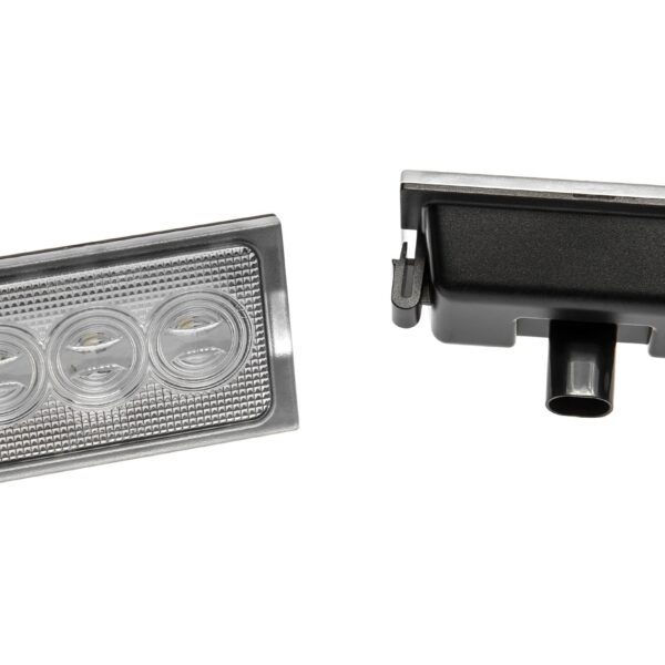 Комплект LED плафони за регистрационен номер на Land Rover Discovery III, Discovery IV, Freelander II, Range Rover Sport, ляв и десен