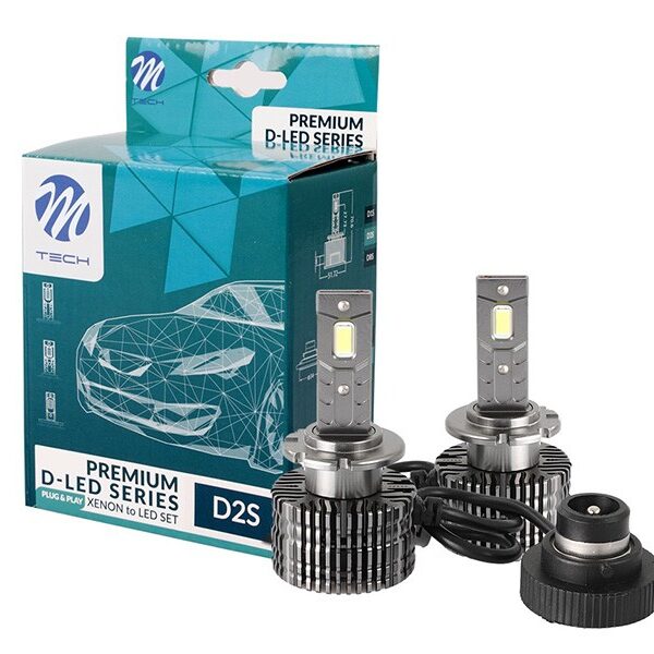 LED система M-tech Canbus за фарове D2S студено бяла светлина, 85V, 35W, 6000K, 8400LM, PK32d-2