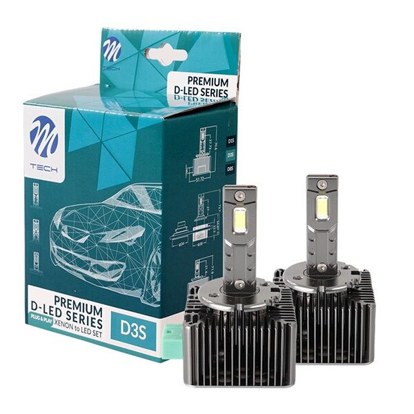 LED система M-tech Canbus за фарове D3S студено бяла светлина, 42V, 35W, 6000K, 8400LM, PK32d-5