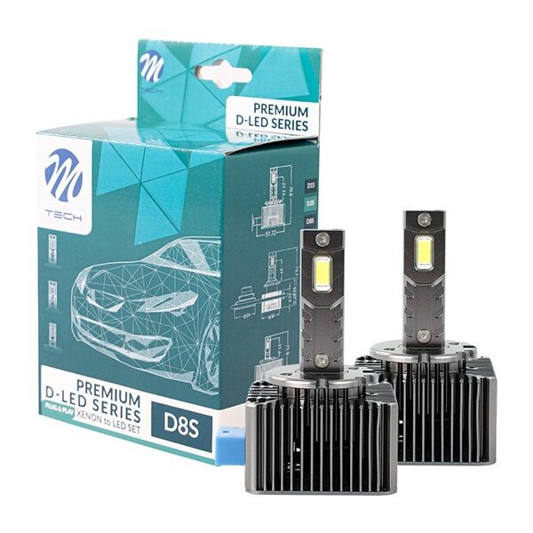 LED система M-tech Canbus за фарове D8S студено бяла светлина, 85V, 35W, 6000K, 8400LM, PK32d-1