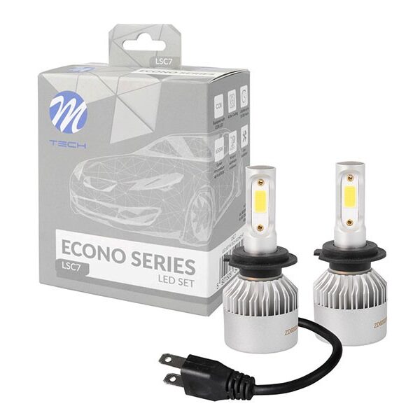 LED система M-tech Econo за фарове H7 студено бяла светлина, 9-32V, 80W, 6500K, 10000LM, PX26d