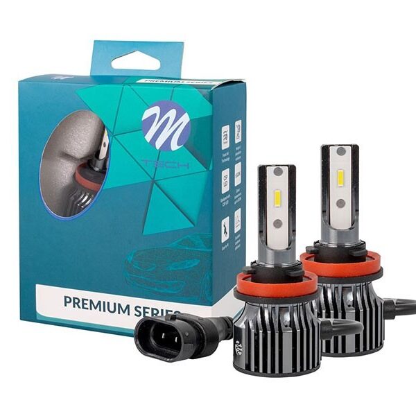 LED система M-tech Premium Series за фарове H8, H11 студено бяла светлина, 9-32V, 50W, 6500K, 5000LM, PGJ19-2
