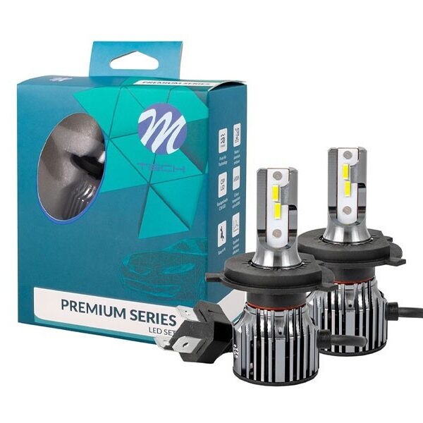 LED система M-tech Premium Series за фарове H4 студено бяла светлина, 9-32V, 50W, 6500K, 5000LM, P43t