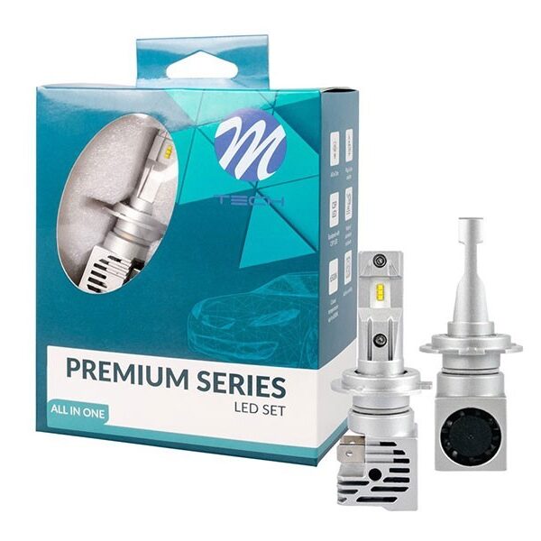 LED система M-tech Premium Series за фарове H7 студено бяла светлина, 9-32V, 50W, 6500K, 5000LM, PX26d