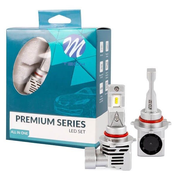 LED система M-tech Premium Series за фарове HB3/9005 студено бяла светлина, 9-32V, 50W, 6500K, 5000LM, P20d