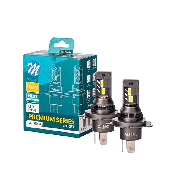 LED СИСТЕМА M-TECH PREMIUM SMART NG ЗА ФАРОВЕ H4 СТУДЕНО БЯЛА СВЕТЛИНА, 12V, 70W, 6000K, 5000LM
