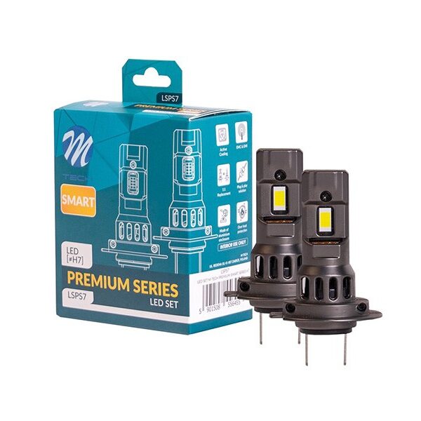LED СИСТЕМА M-TECH PREMIUM SMART ЗА ФАРОВЕ H7 CANBUS, СТУДЕНО БЯЛА СВЕТЛИНА, 12V, 70W, 6000K, 4000LM