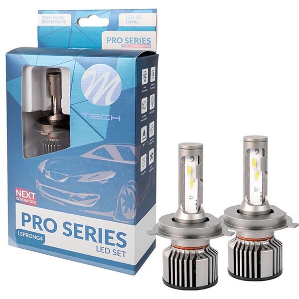 LED система M-tech Pro за фарове H4 Canbus студено бяла светлина, 12V, 40W, 6500K, 5200LM, P43t