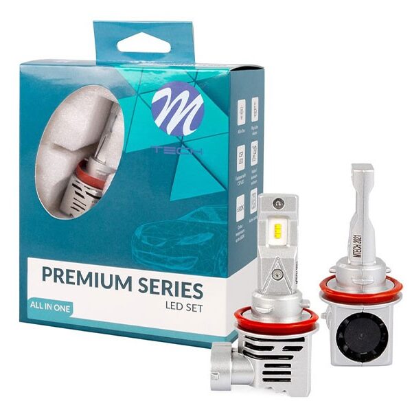 LED система M-tech Premium Series за фарове H8, H11, H16 студено бяла светлина, 9-32V, 50W, 6500K, 5000LM, PGJ19-2