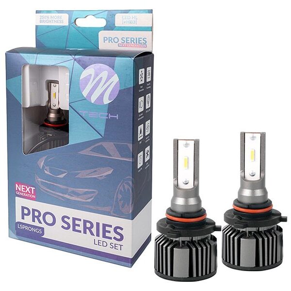 LED система M-tech Pro за фарове HB3/9005 Canbus студено бяла светлина, 12V, 40W, 6500K, 5200LM, P43t