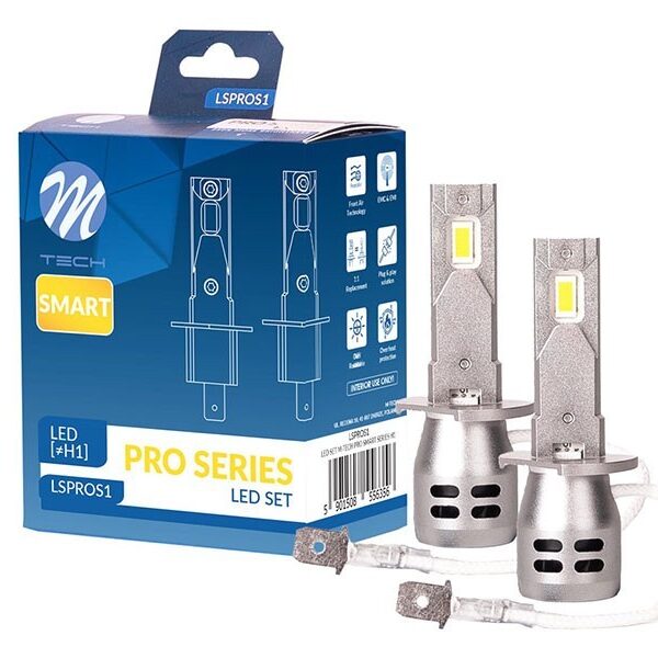 LED система M-tech Pro Smart за фарове H1, студено бяла светлина, 12V, 32W, 6000K, 3200lm