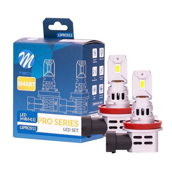 LED система M-tech Pro Smart за фарове H11, студено бяла светлина, 12V, 42W, 6000K, 4600lm