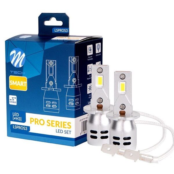 LED система M-tech Pro Smart за фарове H3, студено бяла светлина, 12V, 32W, 6000K, 3200lm