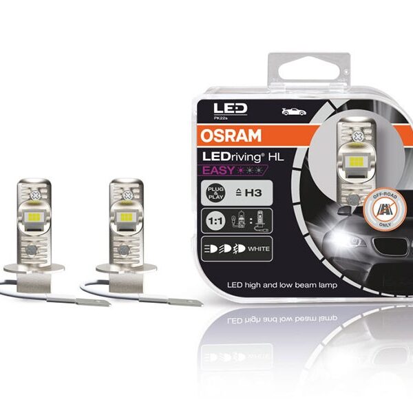 Комплект 2 броя LED крушки Osram Easy H3 12V, 8W, 6500K, 900lm