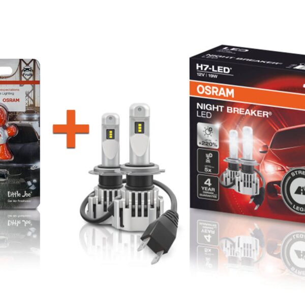 LED система Osram за фарове H7 Night Breaker студено бяла светлина, 12V, 19W, 6000K, 1500LM