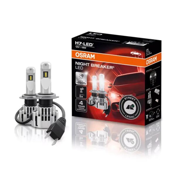 LED система Osram за фарове H7 Night Breaker студено бяла светлина, 12V, 19W, 6000K, 1500LM