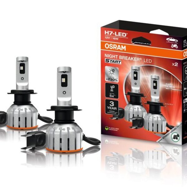 LED система Osram за фарове H7 Night Breaker LED Start студено бяла светлина, 12V, 16W, 6000K