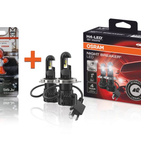 LED система Osram за фарове H4 Night Breaker студено бяла светлина, 12V, 27/23W, 6000K, 1650/1000LM