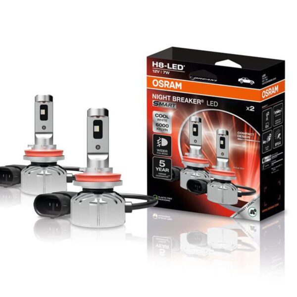 LED система Osram за фарове H8 Night Breaker Smart студено бяла светлина, 12V, 7W, 6000K, 800lm