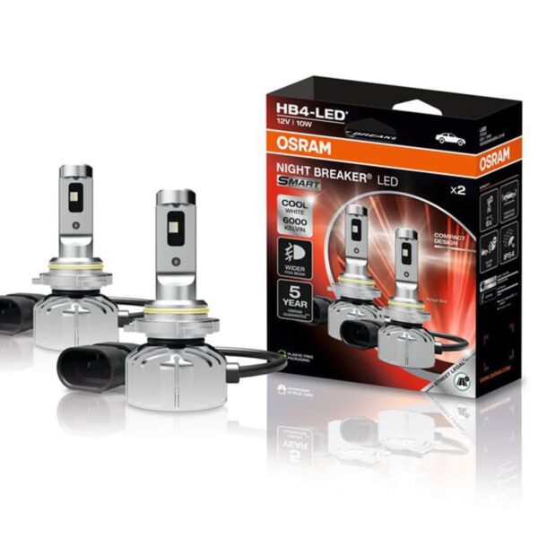 LED система Osram за фарове HB4 Night Breaker Smart студено бяла светлина, 12V, 10W, 6000K, 1095lm