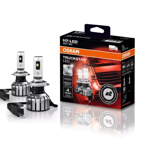 LED система Osram Truckstar за фарове H7 студено бяла светлина, 24V, 16W, 6000K, 1500LM