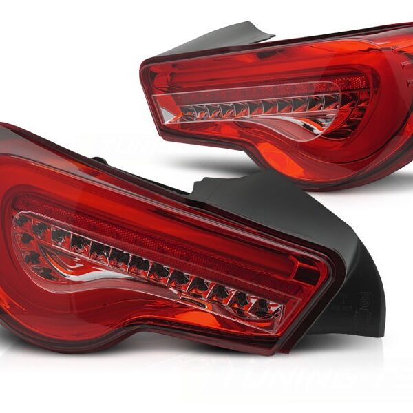 Комплект тунинг LED стопове за Toyota GT86 2012-2021 с червена основа, ляв и десен