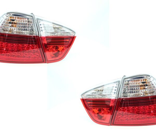 Комплект тунинг LED стопове за BMW серия 3 E90 2005-2008 седан с бял мигач , ляв и десен