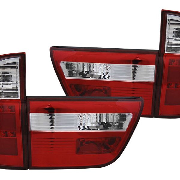Комплект тунинг LED стопове за BMW X5 E53 1999-2003 червена и бяла, ляв и десен
