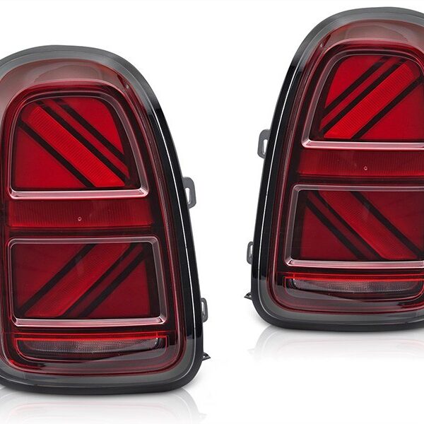 Комплект тунинг LED стопове за Mini Cooper Countryman F60 2016-2020 с червена основа, с функция "Посрещане", ляв и десен