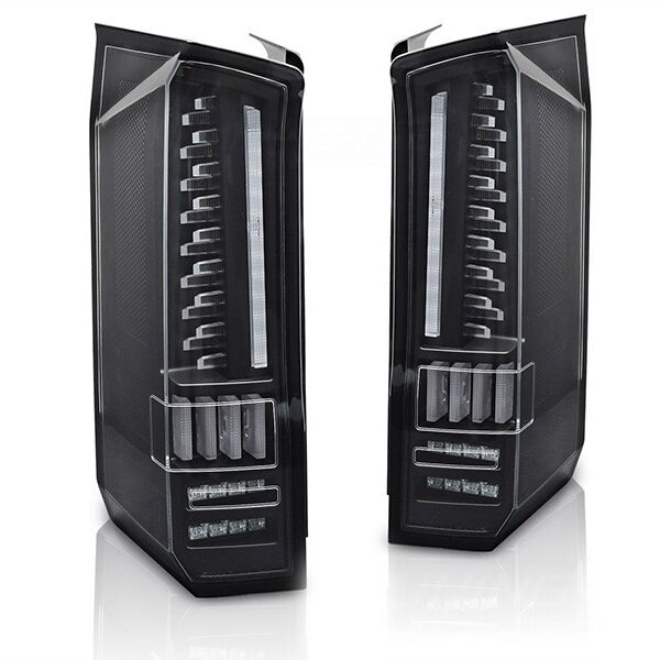 Комплект тунинг LED стопове за Volkswagen Crafter, MAN TGE след 2017 година с черна основа, с динамичен мигач, ляв и десен