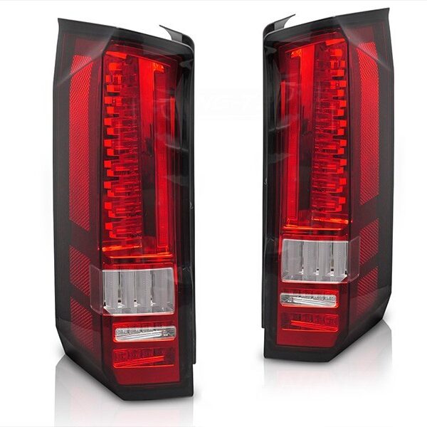 Комплект тунинг LED стопове за Volkswagen Crafter, MAN TGE след 2017 година с червена основа, с динамичен мигач, ляв и десен