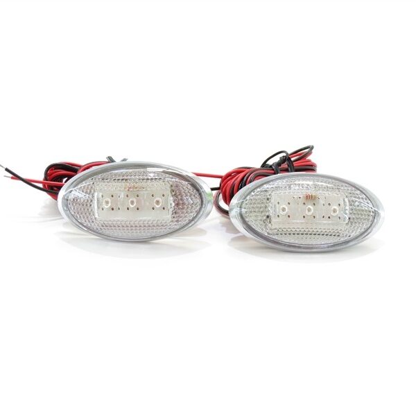 Тунинг LED странични мигачи за Peugeot 206, 206CC 1998-2007 с хром основа