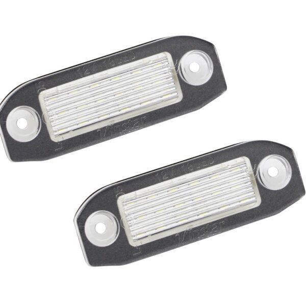 Комплект LED плафони за регистрационен номер на Volvo C70, V70, S40, S60, XC60,XC90, ляв и десен