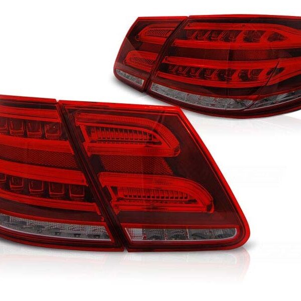 Комплект тунинг LED стопове за Mercedes W212 E-класа 2009-2013 седан, версия с led мигачи във фабричните стопове , ляв и десен