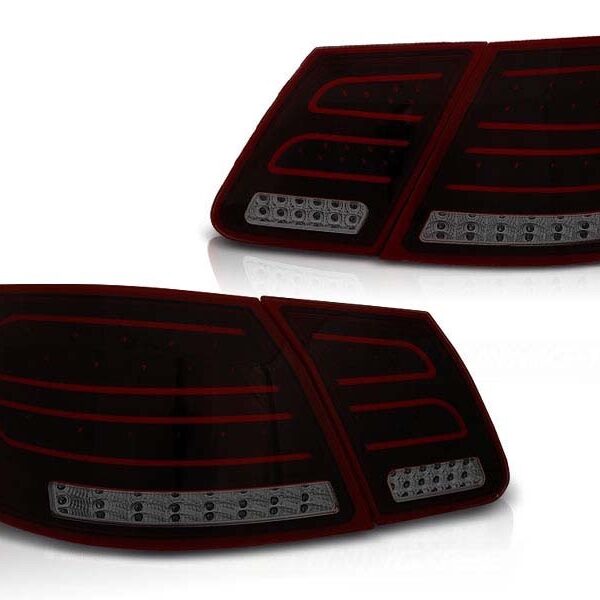 Комплект тунинг LED стопове за Mercedes W212 E-класа 2009-2013 седан, версия с led мигачи във фабричните стопове , ляв и десен