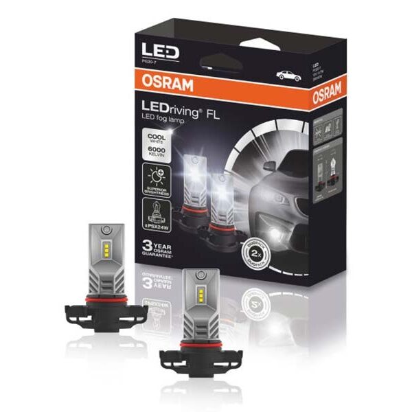 Комплект 2 броя LED лампи Osram тип PSX24W бели, 12V, 21W, PG20-7