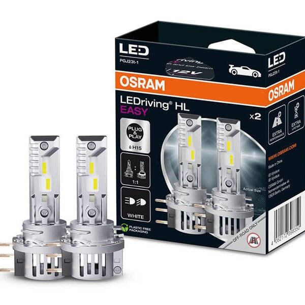 Комплект 2 броя LED крушки Osram Easy H15 12V, 15/2.7W, 6500K, 1250/250lm