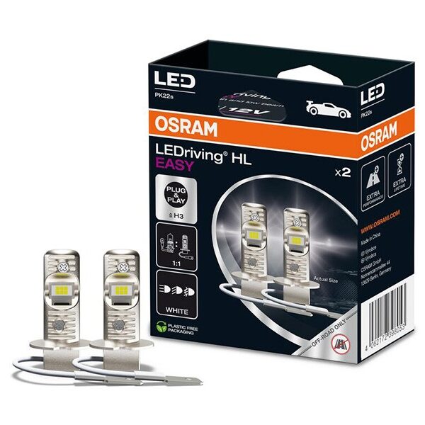 Комплект 2 броя LED крушки Osram Easy H3 12V, 8W, 6500K, 900lm