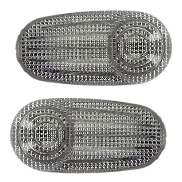 Комплект странични OEM мигачи за Alfa Romeo 147 2001-2010, GT 2003-2010, Mito 2008-2018, Fiat Bravo хечбек 2007-2014 с опушена основа, ляв + десен