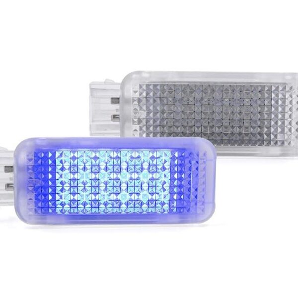 Комплект сини LED плафони за интериор на Audi A1, A3, A4, A5, A6, A7, A8, R8, TT, Q5, Q7, ляв и десен